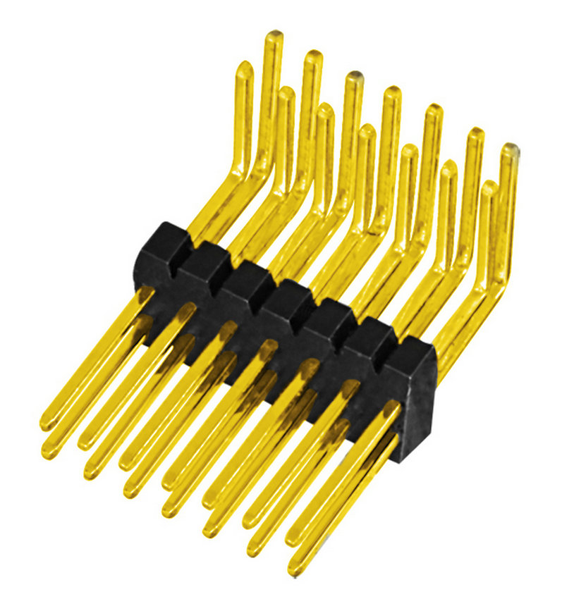 PH1.0mm Pin Header H=1.0mm Dual Row Right Angle Type