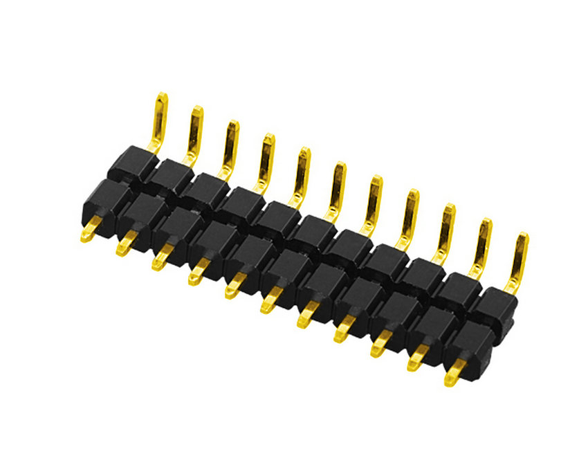 PH2.54mm Pin Header Single Row Dual Body Right Angle Type Board to Board Connector Pin Connector