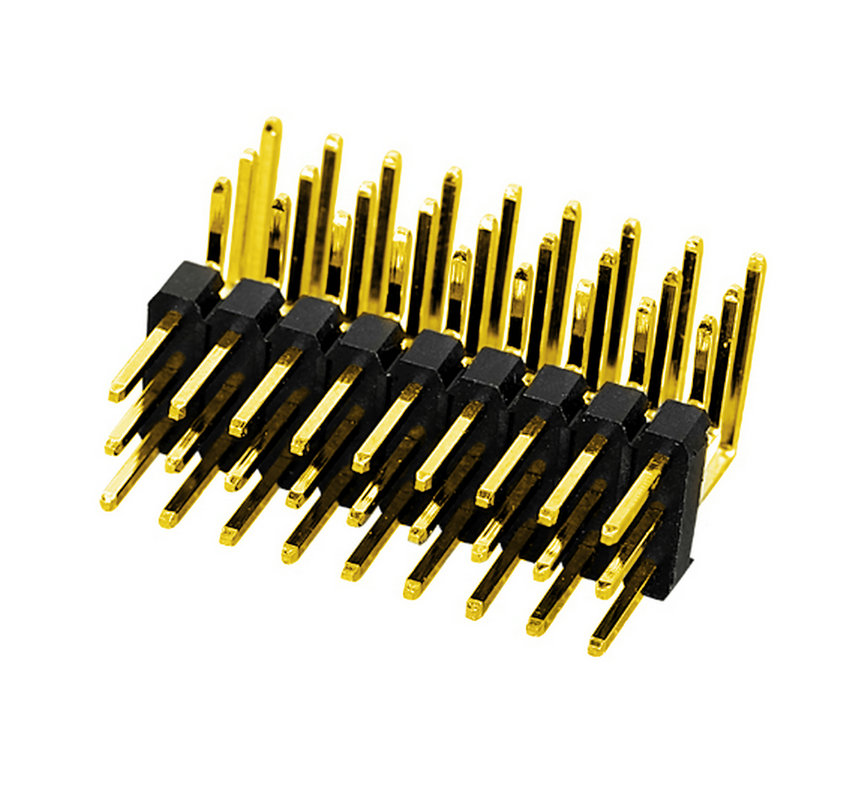 PH2.54mm Pin Header Three Row Single Body Right Angle Type Board to Board Connector Pin Connector