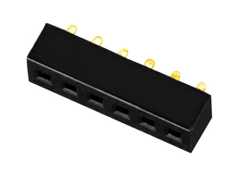 PH1.27mm Female Header  Single Row U-type Straight-type Board to Board Connector