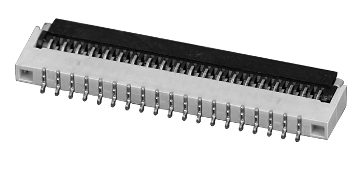 PH0.3mm FPC, H=1.0mm down contact type with cover lock FPC connector