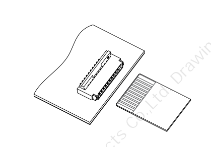 后翻盖卧贴0.5mm Pitch H1.0 