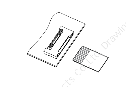后翻盖卧贴0.5mm Pitch H1.2 