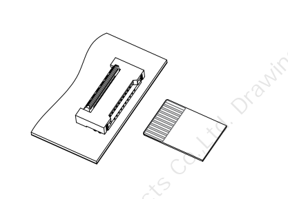 后翻盖卧贴 0.5mm Pitch H1.5 